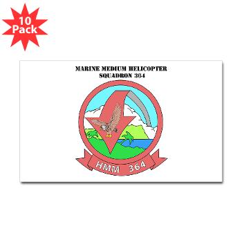 MMHS364 - M01 - 01 - Marine Medium Helicopter Squadron 364 with Text - Sticker (Rectangle 10 pk) - Click Image to Close